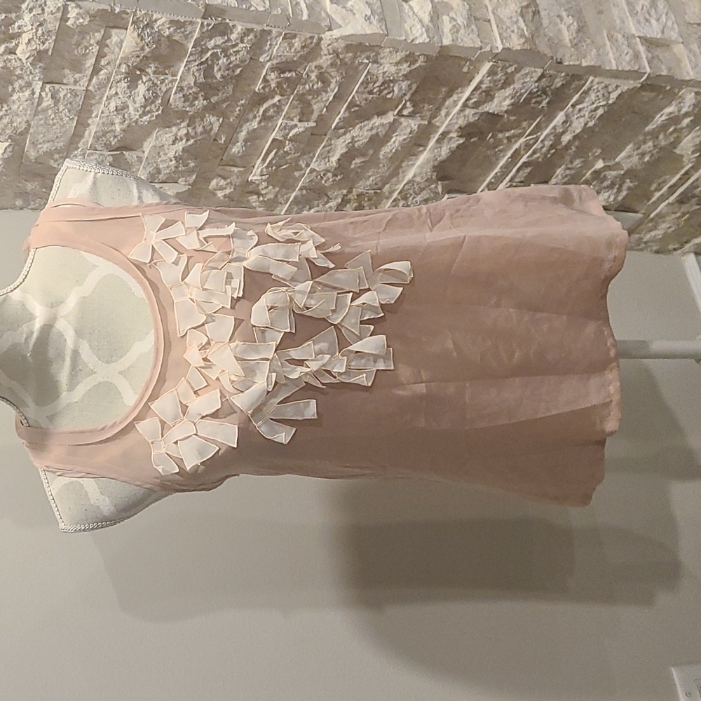 Ted Baker blush pink/taupe Applique 2 piece tank